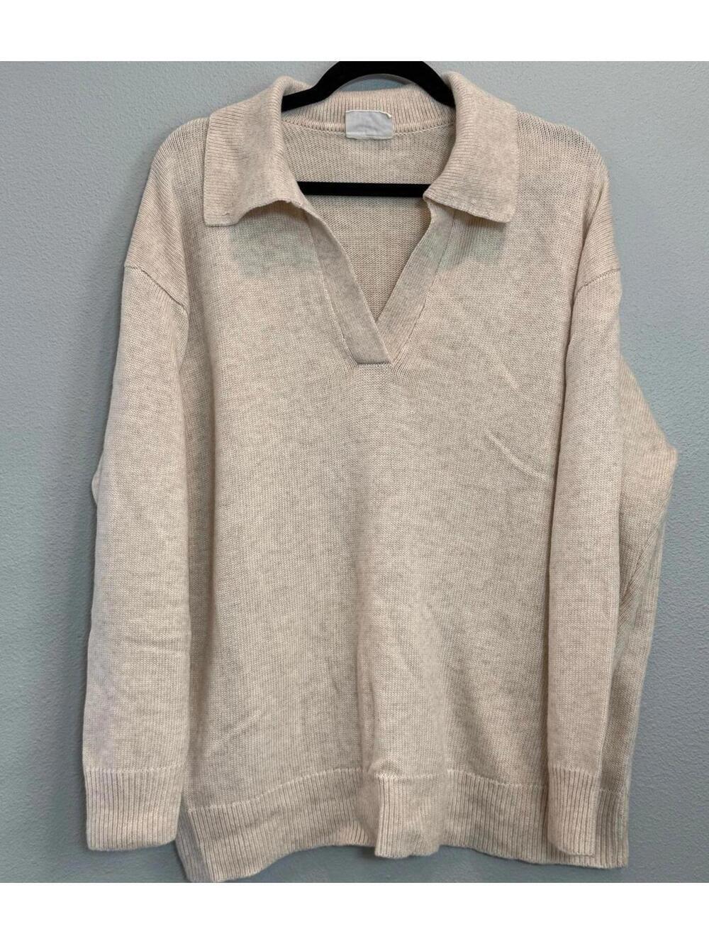 AllFenix Medium Collar Wool Pullover Sweater - Women Medium NWOT